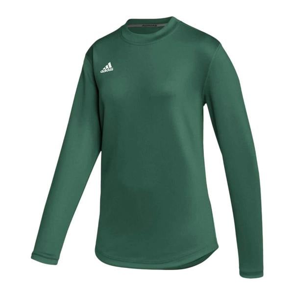 Adidas Womens/Ladies Fleece Regular Long-Sleeved Fleece Top - Green - 