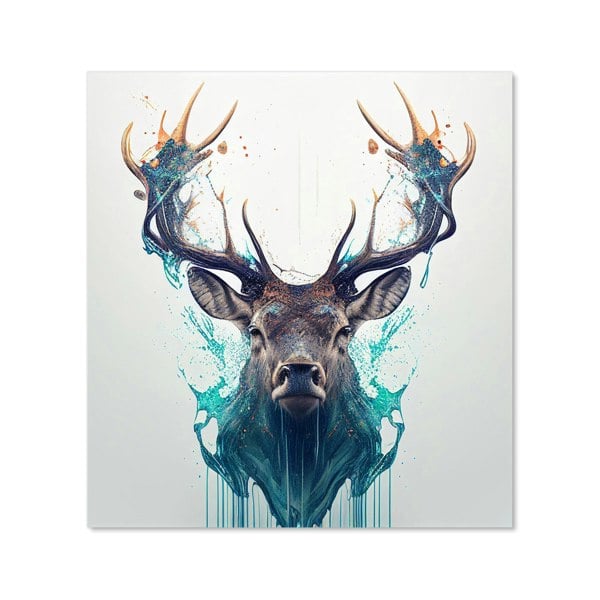 Warren Reed - Designer Stag Face Splashart Kitchen Splashback