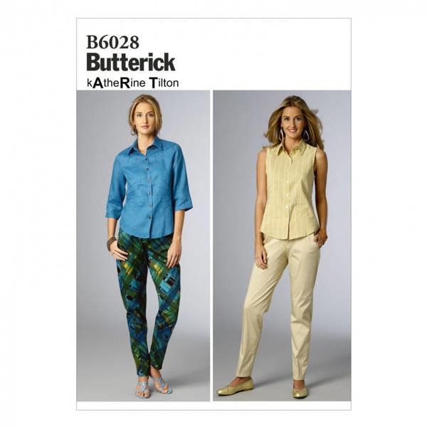Butterick Sewing Pattern 6028, Trousers for Women, 8-10-12-14-16 - Easy