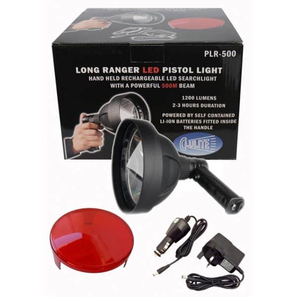 Clulite PLR-500 Rechargeable Handheld Spotlight Long Ranger Pistol Light  500m Bream