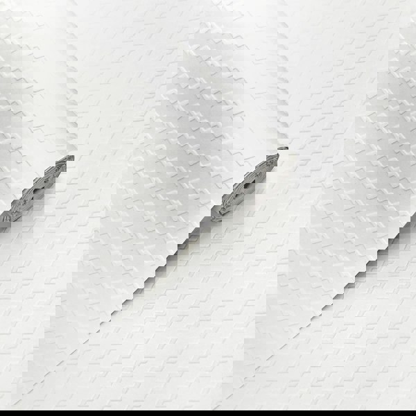 BUZZ white flock wallpaper roll by Erica Wakerly