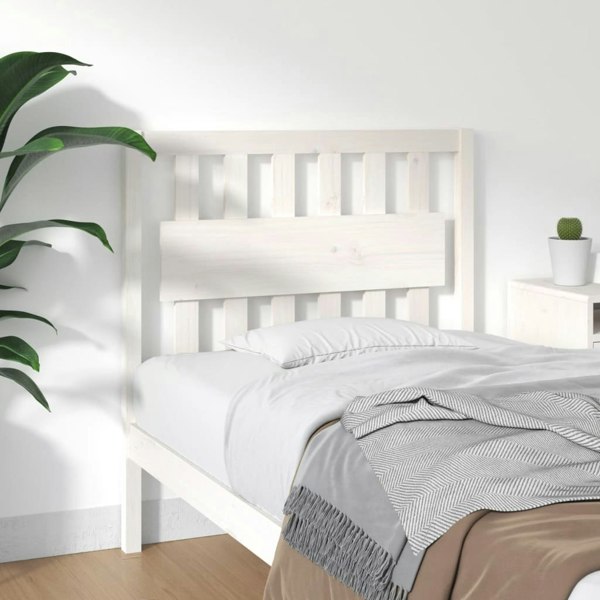 Berkfield Bed Headboard White 95.5x4x100 cm Solid Wood Pine