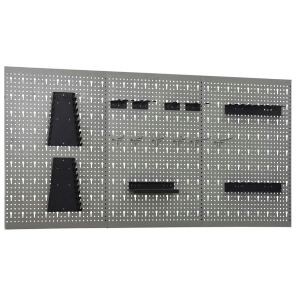 Berkfield Wall-mounted Peg Boards 3 pcs 40x58 cm Steel