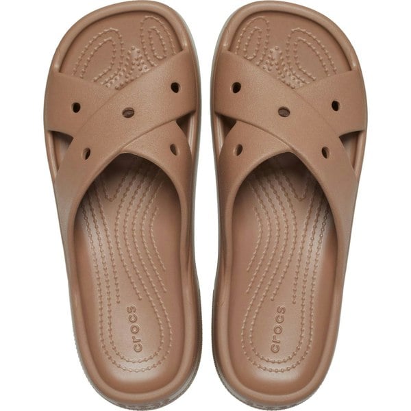 Crocs Classic Cross Strap Thermoplastic Women's Milk Chocolate Sandals