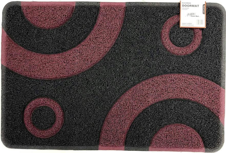 Nicoman Geo Circle Spaghetti Doormat 90x60cm - Purple