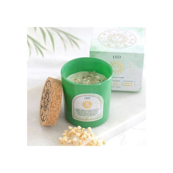 Serano Leo Orange & Bergamot Gemstone Zodiac Candle
