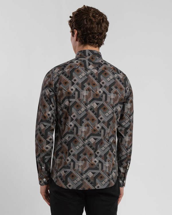 Steel & Jelly Limited Edition Slate Aztec Slim Fit Shirt