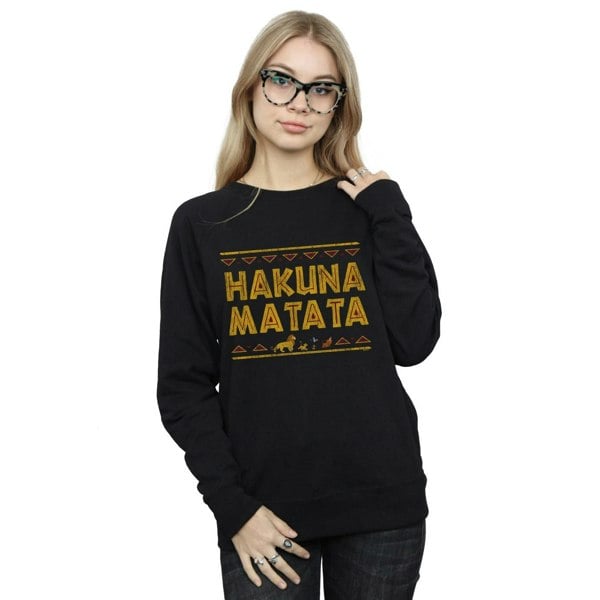 Disney Womens The Lion King Hakuna Matata Sweatshirt - Black