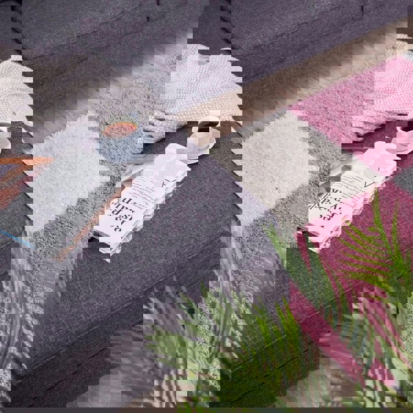 Geometric Design Thick Shaggy Area Rugs Pink