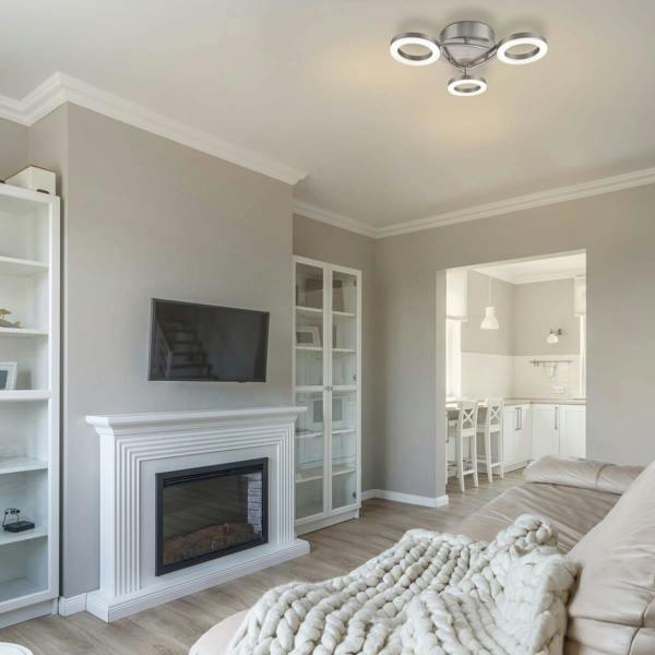 COSYLYTE Juni 3 Ring Integrated LED Ceiling Flush Light