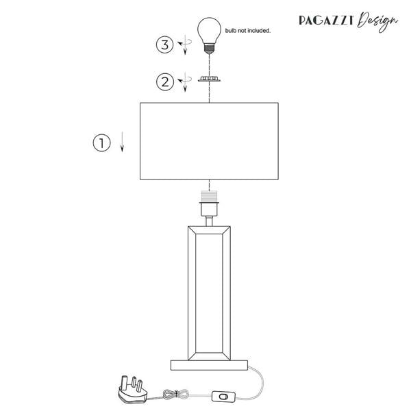 Pagazzi Lighting Imogen Grey Table Lamp