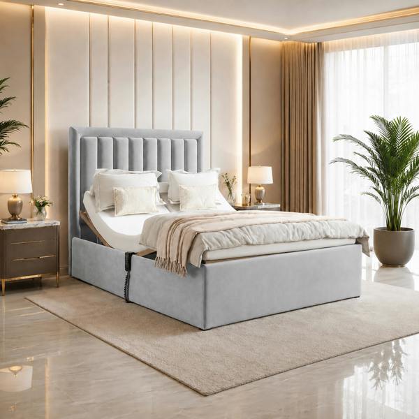 Paradise Beds Swan Electric Adjustable Bed with Mattress and Headboard