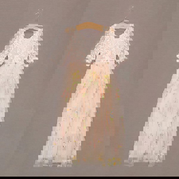 UK Flower Girl Boutique Enchanted Dress - Embroidered Soft Pink