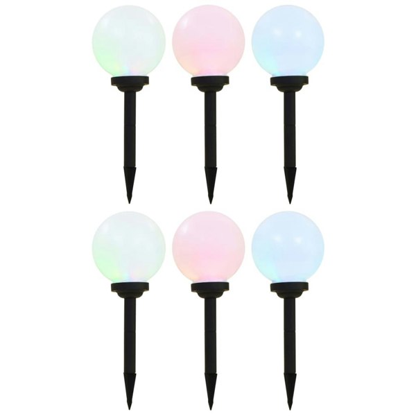 Berkfield Outdoor Solar Lamps 6 pcs LED Spherical 20 cm RGB