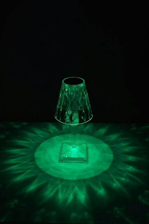 Living and Home Crystal Diamond RGB LED Table Lamp with Remote Control