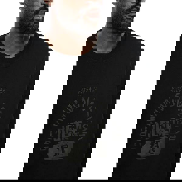 Diesel Unisex Adult Division Logo Denim Sweatshirt - Black - 