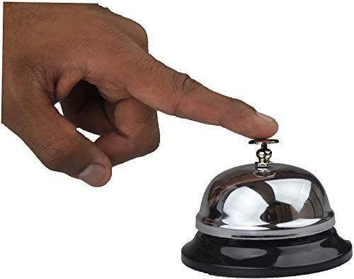 KAV - Desk/Table Call Bell Stainless Steel Service Bells for Kitchen Bar Restaurant Porter Reception Drama Play Game and Classic Concierge Use