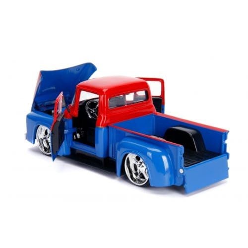 dc bombshells supergirl figure and 1956 ford f-100 pickup 1:24 jada