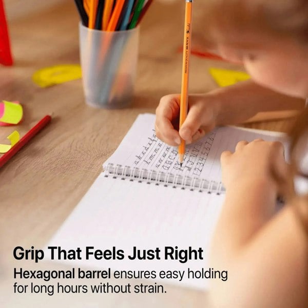 Drawlish 42-Piece Premium HB Pencils with Erasers - Pre-Sharpened Graphite for Artists & Kids