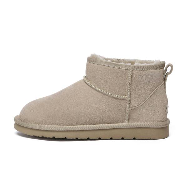 EverAu Womens/Ladies Finch Ultra Classic Cow Suede Mini Boots - Sand