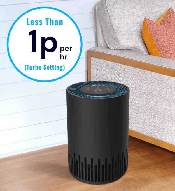 PureMate True HEPA Air Purifier with 4 Speed Settings - Black