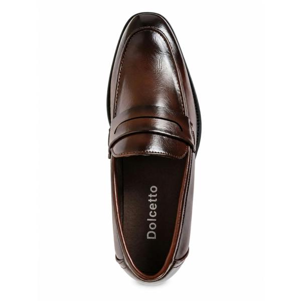 Men's Classic Vegan Leather Slip-On Saddle Strap Loafers