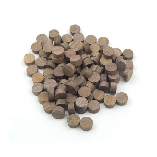 1/2" - 12.7mm Walnut Flat Head Cross Grain Plug
