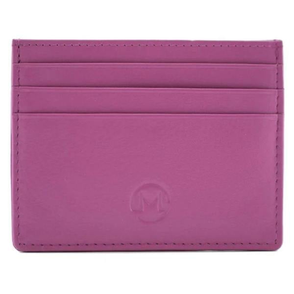 Mala Leather Origin Plain Leather Card Holder with Zip Pocket