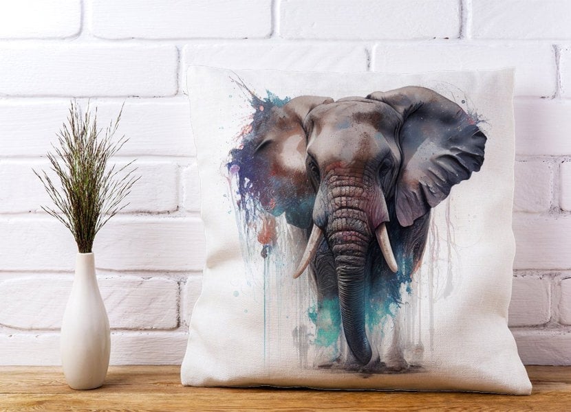 Warren Reed Elephant Splashart Cushions