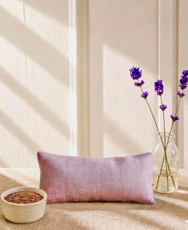 Plain Linen and Norfolk Lavender Eye Pillow - Pink