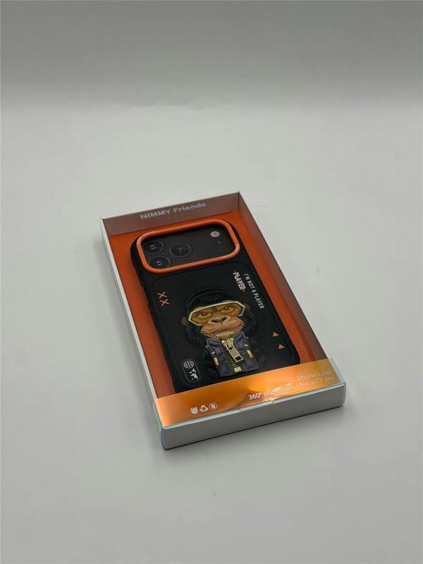 Nimmy Friends Nimmy Cool & Cute 2.0 Gorilla Case with MagSafe for iPhone 17 Pro 6.3" Black Orange - N-KMLL-IP17-PRO-016