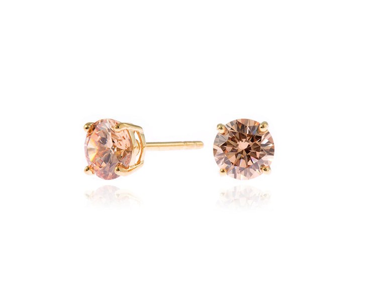 Cachet London Lana 6mm Champagne Earrings