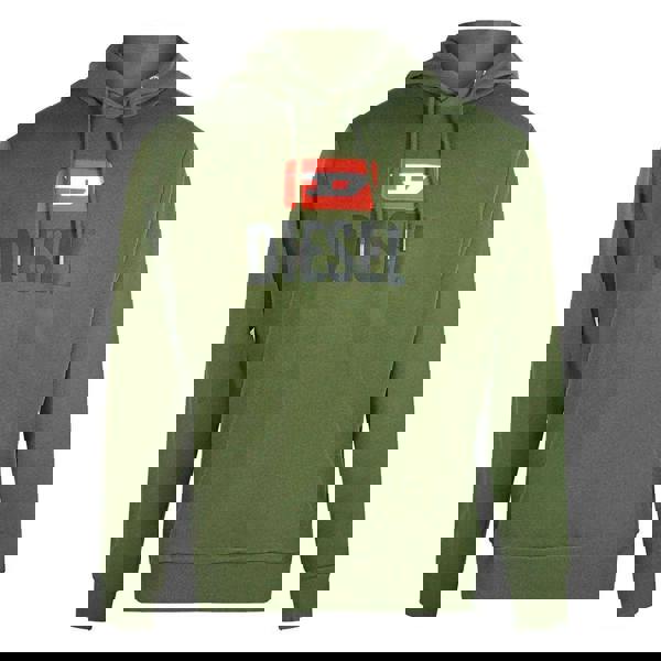 Diesel Mens Logo Hoodie - Green - 