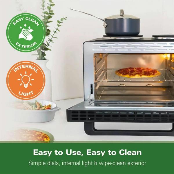 Hamilton Beach 28L Mini Oven with Double Hotplate - Hamilton Beach UK
