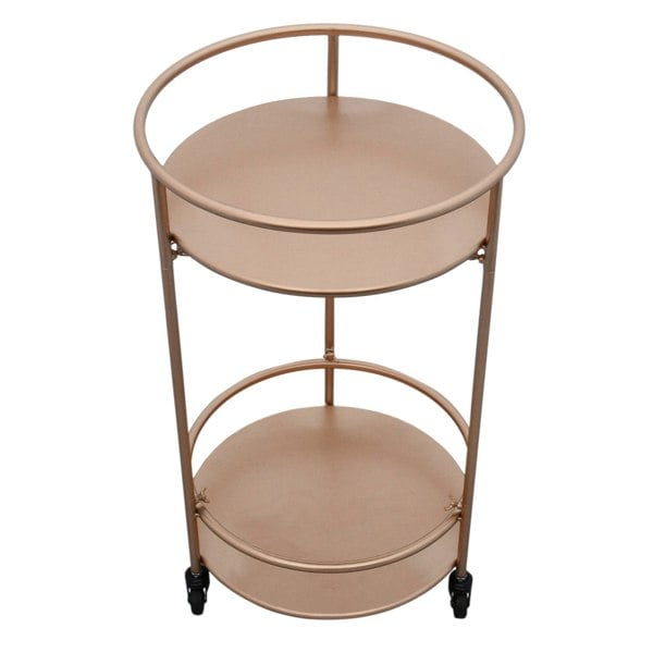 Monstershop Rose Gold Drinks Trolley Bar Cart - Small