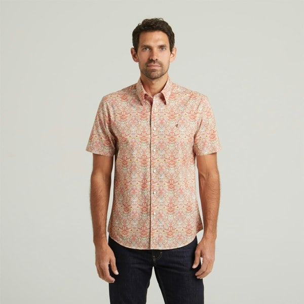 Gabicci G54W11 Mens Short Sleeve Printed  Shirt Gabicci Classic - PEACH