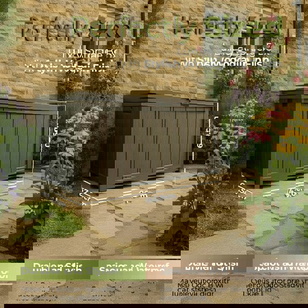 Centurion Supports TUNGSTEN 450 Litre 119 Gallon Waterproof Extra Large Lockable Easy-Open Garden Storage Box Outdoor Organiser in Grey