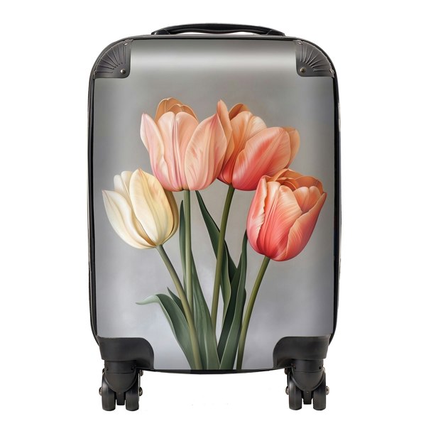 Warren Reed Spring Tulips Suitcase