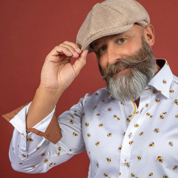 WORKER BEE PRINT SHIRT – Premium Men's Patterned Shirt by Claudio Lugli | Bold Design, Tailored Fit, Best Printed Shirts