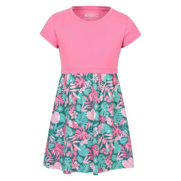 Mountain Warehouse Girls Petal Leaves Midi Dress - Pink - 