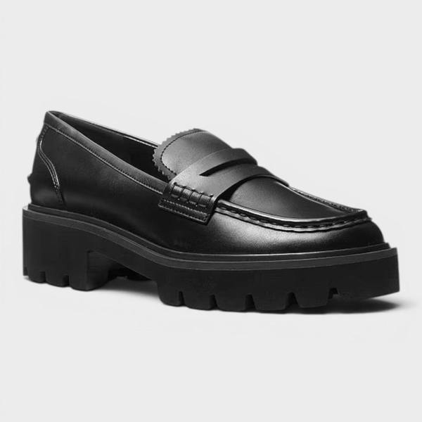 Michael Kors Holland Lug Loafer Faux Leather Black