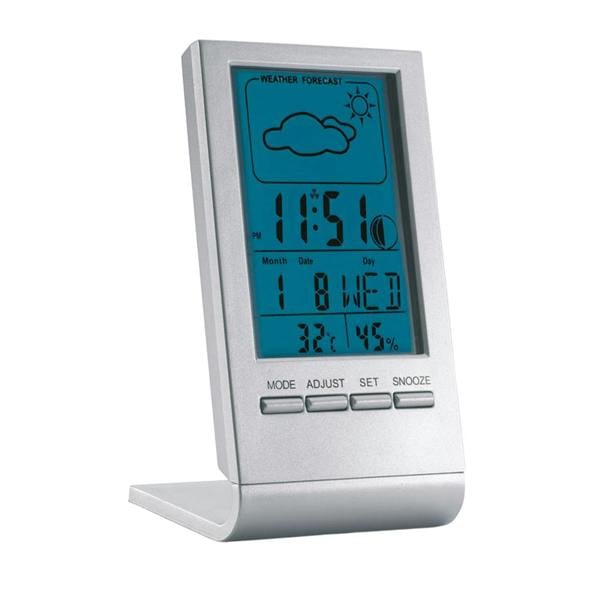 MidOcean Sky Digital Desk Clock (Batteries Included) - Silver - 