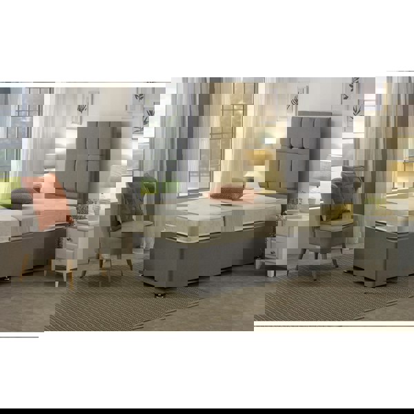 Starlight Beds Gold Damask Tufted Mattress - 17cm Deep, Dual-Sided Comfort