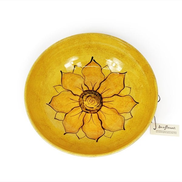 Verano Spanish Ceramics Sunflower - Large Round Bowl
