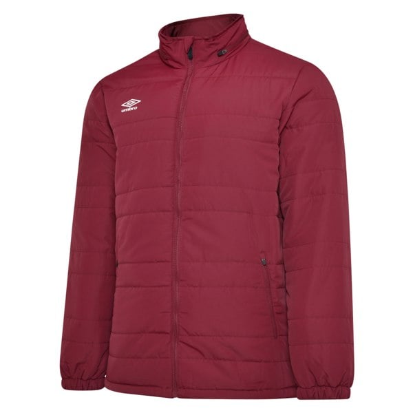Umbro Childrens/Kids Club Essential Bench Jacket - New Claret