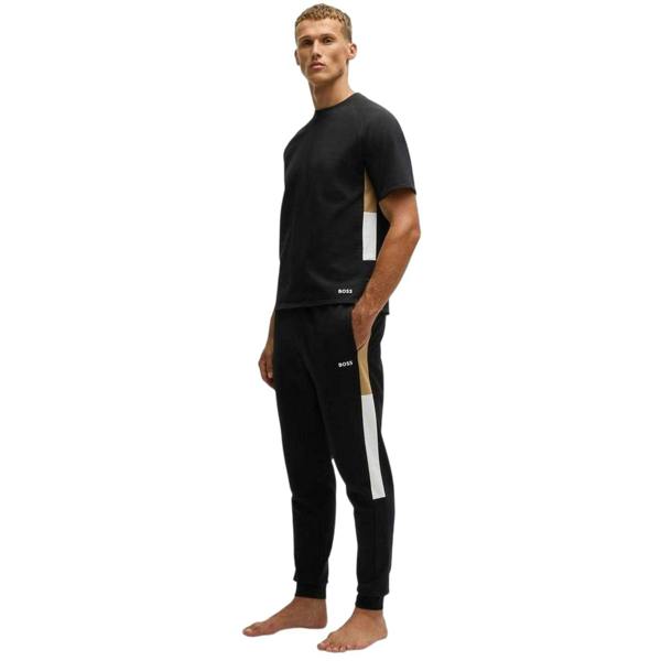 Boss Mens Colour Block Regular T-Shirt - Black - 