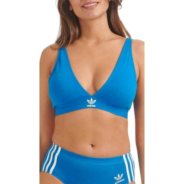 Adidas Womens/Ladies Cotton Blend Comfort Bra - Blue - 