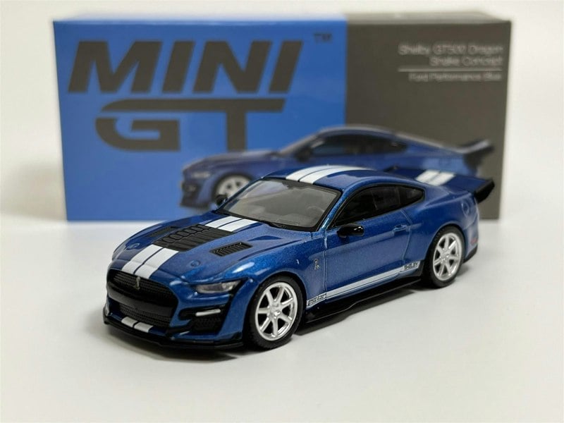 Mini GT Shelby GT500 Dragon Snake Concept Ford Performance Blue LHD 1:64 Scale MGT00568L