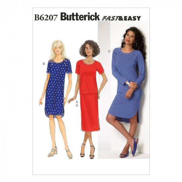 Butterick Sewing Pattern 6207, Dresses, Skirts, Tops for Women, LRG-XLG-XXL - Easy