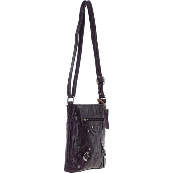 'Pietra' Croc-embossed Crossbody Bag: 09-192